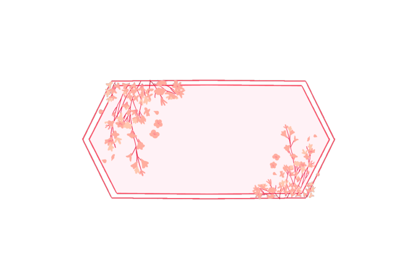 元素女生节妇女节花卉边框纹理